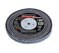 Disque de polissage des métaux en coton 150 x 12,7 x 10 mm pour meule de banc avec fixation pour mandrin conique - Roue Polishing Wheel Finition miroir pour polir acier aluminium Meuleuse