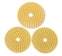 Disque de Polissage Diamanté 3 Pièces Humide 3 Pouces | Grain 50 100 150, Usage à L'eau, Finition Lisse Solide, sans Résidu Coloré