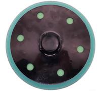 Disque de polissage en éponge de flocage de 22,9 cm, biseauté doux pour bords adhésifs pour machine de ponçage murale, trou lisse, finition douce, noir, 21,5 x 21,5 x 2,1 cm