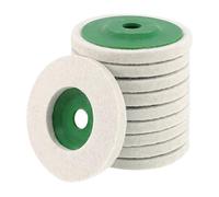 Disque de polissage en laine, 10 pièces anti-rayures pour meuleuse d'angle, disques en feutre de laine pour polir - pour métal marbre pierre meubles verre céramique détail voiture plancher bois