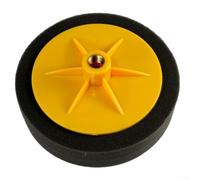 Disque de polissage éponge de 15,2 cm pour filetage M14, tampon orange à gros grain pour beauté de voiture et restauration de pierres (noir)