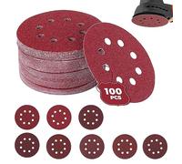 Disque de Ponçage 100pcs Disques Abrasifs 40/60/80/120/180/240/320/400/ Grain Taille de 125mm Idéal pour Poncer/Polir/Dérouiller, Meule d angle