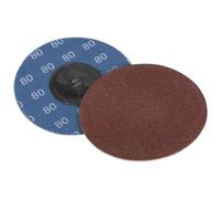 Disque De Ponçage À Changement Rapide Sealey Ø75Mm 80Grains Paquet De 10