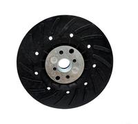 Disque de ponçage pour meuleuse d'angle de 114 à 17,8 cm avec nervures de refroidissement en spirale et écrou de verrouillage pour disques en fibre de résine, compatible avec filetage M14 et 5/8-11