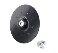 Disque de ponçage pour meuleuse d'angle de 114 à 17,8 cm avec nervures de refroidissement en spirale et écrou de verrouillage pour disques en fibre de résine, compatible avec filetage M14 et 5/8-11
