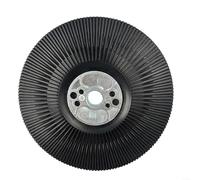 Disque de ponçage pour meuleuse d'angle de 114 à 17,8 cm avec nervures de refroidissement en spirale et écrou de verrouillage pour disques en fibre de résine, compatible avec filetage M14 et 5/8-11
