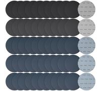 Disque de Ponceuse 150mm, Disques de Ponçage À Sec Et Humide Ponceuse Grain 320 400 600 800 1000, 50 Pièces Rond Papier de Verre, Papier Abrasif pour Ponceuse, Disque Abrasif Polissage pour Métal Bois