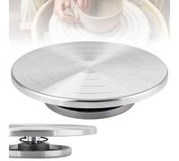 Disque de Poterie en Aluminium de 30 cm, Tour de Poterie Support Pivotant à 360 °, Plateau Tournant Plateau en Argile Métallique, Outil de Sculpture Tournette de Potier