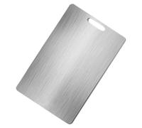Disque de préparation des aliments en acier inoxydable avec design ergonomique et surfaces lisses hygiéniques, planche à hacher, coupe de cuisine peu encombrante
