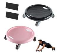Disque de roue abdominale à 4 rouleaux avec tapis for genoux | Rotation à 360° for brûler les graisses sur tout le corps, glissement doux et silencieux, conception double face