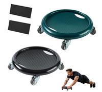 Disque de roue abdominale à 4 rouleaux avec tapis for genoux | Rotation à 360° for brûler les graisses sur tout le corps, glissement doux et silencieux, conception double face