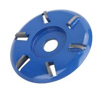 Disque De Sculpture En Bois, Acier 6 Dents Arbre Disqueur De Souche De Mouture De Fraiseuse D'outil De Travail Du Bois D'outil De Travail Accessoires Meuleuse De Souche Pour Polissage(Arc Blade Bleu)