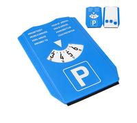 Disque de stationnement avec Gratte-Glace, 1 pièce, en Bleu, Huit Langues, Set de parcomètres avec mesureur de Profil de Pneu et jeton de Caddie, pour Voiture, Camion, Camping-Car, Parking Disc Blue