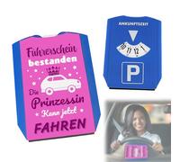 Disque de stationnement princesse avec inscription en allemand « Permis de conduire », Accessoire de voiture pour les conducteurs majeurs, Évitez les amendes lors du stationnement, Rose et fille