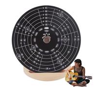 Disque de théorie musicale, outil d'apprentissage en alliage d'aluminium, fournitures scolaires de mélodie, support en bois, aide à la musique éducative, idéal pour les étudiants et les musiciens