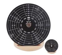 Disque de théorie musicale, outil en alliage d'aluminium, aide à l'apprentissage de la mélodie, 12 x 12 cm, fournitures scolaires, support en bois, instrument éducatif pour l'écriture