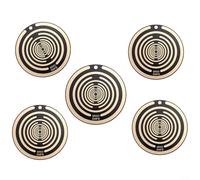 Disque d'énergie de polarisation à cinq éléments avec oscillation multi-fréquences, pendentif bien-être passif pour soulager la douleur naturelle, dispositif de piste en cuivre de 10 cm (noir)