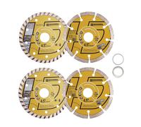 Disque Diamant 115Mm-2Pcs Disques Segmentés Et 2Pcs Disques De Jante Turbo Pour Granit Marbre Céramique Béton Maçonnerie Terrazzo Pierre Porcelaine