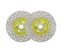 Disque Diamant 115mm 2pcs Double Face Coupe et Meulage Lame Scie Brasé Sous Vide pour Marbre Granit Béton Porcelaine Carrelage M14 Filetage SANLEETEK