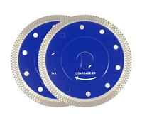 Disque Diamant 125 mm Ultra Fin, Disque Meuleuse, Alésage 22 mm | Lame de Découpe pour Carrelage, Granit, Calcaire, Pierre Naturelle - Coupe Droite et Courbe à Sec Ou Humide, 2 Pcs