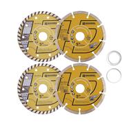 Disque Diamant 125Mm-2Pcs Disques Segmentés Et 2Pcs Disques De Jante Turbo Pour Granit Marbre Céramique Béton Maçonnerie Terrazzo Pierre Porcelaine
