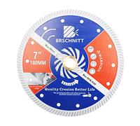 Disque Diamant 180mm- BRSCHNITT Turbo Lame Diamantée à Tronçonner pour béton,Granit, Porcelaine Tuile Céramique Marbre.
