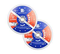 Disque Diamant 200mm- BRSCHNITT Turbo Lame Diamantée à Tronçonner pour béton,Granit, Porcelaine Tuile Céramique Marbre (Lot de 2).