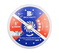 Disque Diamant 200mm- BRSCHNITT Turbo Lame Diamantée à Tronçonner pour béton,Granit, Porcelaine Tuile Céramique Marbre.