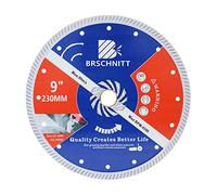 Disque Diamant 230mm- BRSCHNITT Turbo Lame Diamantée à Tronçonner pour béton,Granit, Porcelaine Tuile Céramique Marbre.