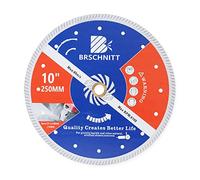 Disque Diamant 250mm- BRSCHNITT Turbo Lame Diamantée à Tronçonner pour béton,Granit, Porcelaine Tuile Céramique Marbre.