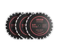 Disque Diamant 359 mm-VEVOR-Lot de 3 Disque à Tronçonner pour Brique Granit et Pierre Alésage de 25 4 mm Segments Diamantés