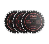 VEVOR Disque Diamant 410 mm Lot de 3, Disque à Tronçonner pour Scie à Béton, Maçonnerie, Brique, Pierre et Granit, Alésage de 25,4 mm, Segments Diamantés, Noyau en Acier 65Mn, Coupe à Sec et Humide