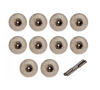 Disque diamant 50 mm pour mini-meuleuse Dremel 10 disques + 2 mandrins