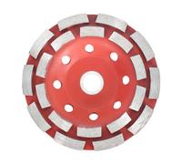 Disque Diamant Abrasif 125x 22,23 mm Meule Boisseau Diamantée Double Rangée Disque Meuleuse Universel pour Pierre Naturelle Plâtre