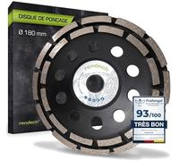 Disque Diamant Abrasif 180 mm pour enlever la colle à carreaux - Disque de ponçage pour Béton, Pierre, Granit | rendech® Qualité de la marque