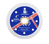 Disque Diamant Carrelage 105mm- BRSCHNITT Disque à Tronçonner Diamante Lame de Scie avec X Maille Turbo pour Porcelaine Tuile Marbre Céramique Granit.