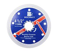 Disque Diamant Carrelage 115mm- BRSCHNITT Disque à Tronçonner Diamante Lame de Scie avec X Maille Turbo pour Porcelaine Tuile Marbre Céramique Granit.