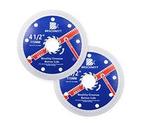 Disque Diamant Carrelage 115mm- BRSCHNITT Disque à Tronçonner Diamante Lame de Scie avec X Maille Turbo pour Porcelaine Tuile Marbre Céramique Granit(Lot de 2)..