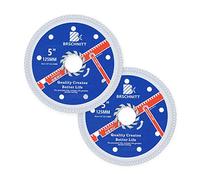 Disque Diamant Carrelage 125mm- BRSCHNITT Disque à Tronçonner Diamante Lame de Scie avec X Maille Turbo pour Porcelaine Tuile Marbre Céramique Granit(Lot de 2)..