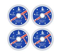 Disque Diamant Carrelage 125mm- BRSCHNITT Disque à Tronçonner Diamante Lame de Scie avec X Maille Turbo pour Porcelaine Tuile Marbre Céramique Granit(Lot de 4)..