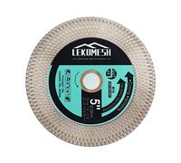 Disque Diamant Carrelage 125x22,23mm LEKOMESH - Lame de Scie Diamant Pour Couper et Meulage Carrelage,Céramique,Marbre,Granit,Pierre Artificielle,Meuleuse D'angle Avec Bord X - Grid