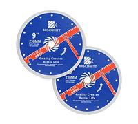 Disque Diamant Carrelage 230mm- BRSCHNITT Disque à Tronçonner Diamante Lame de Scie avec X Maille Turbo pour Porcelaine Tuile Marbre Céramique Granit(Lot de 2)..