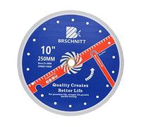 Disque Diamant Carrelage 250mm- BRSCHNITT Disque à Tronçonner Diamante Lame de Scie avec X Maille Turbo pour Porcelaine Tuile Marbre Céramique Granit.