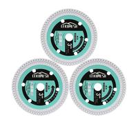 Disque Diamant Ceramique 75MM - 3pcs 75 x 10mm Disque à Tronçonner Diamant Extra Fin Utiliser La Grille X, Coupe Porcelaine,Tuiles,Marbre,Granit,Pierre,Pierre Artificielle