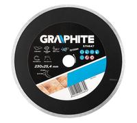 Disque diamant GRAPHITE 230 x 25,4 mm - segment continu 6 mm, ép. 2,4 mm, coupe humide, 6600 tr/min