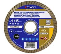 Disque DIAMANT -MULTI MATERIAUX -Gamme Best Sellers / Ø: 115 / Ep: 1.5 TIVOLY - XT30341034204