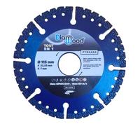 Disque diamant multiusage - PYRHANA - Diamwood - 115 mm - Alésage 22,23 mm - Épaisseur 1,4 mm