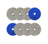 Disque Diamant Polissage 4"/100mm - 8 Pièces Grain 50 Polissage Pads pour Granit Marbre Pierre Artificielle Quartz pour Meuleuse D'angle SANLEETEK