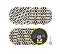 Disque Diamant Polissage 4"/100mm - 8 Pièces Grain 50x3/100x3/200x2 Polissage Pads avec M14 Support Pads+Adaptateur pour Granit Marbre Pierre Artificielle Quartz pour Meuleuse D'angle SANLEETEK