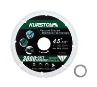 Disque Diamant Pour Métaux-115Mm Disque À Tronçonner Brasage Sous Vide Avec Rondelle De Réduction 22-16Mm Pour Couper Les Barres D'Armature,Les Cornières,Les Tôles,L'Acier Inoxydable